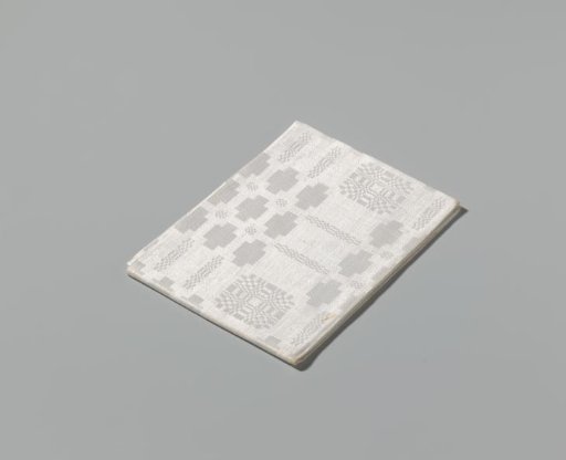 Napkin with pelican pattern. Mark: crown G 30.