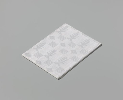 Linen napkin with scale pattern