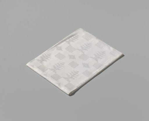 Linen napkin with scale pattern