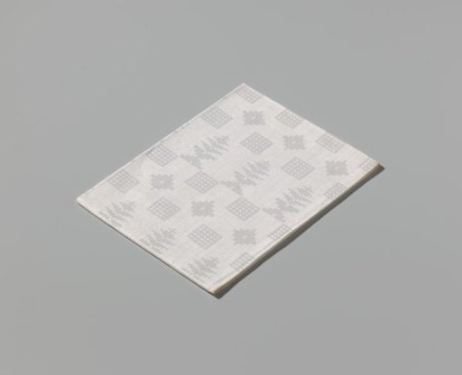 Linen tablecloth with pelican pattern