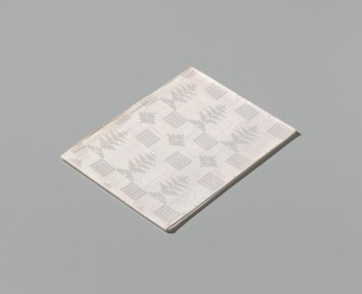 Linen tablecloth with pelican pattern