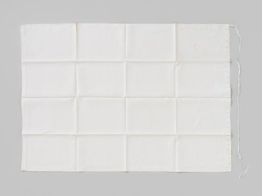 White linen pillowcase, marked with crown WG, 1728 and HW 2