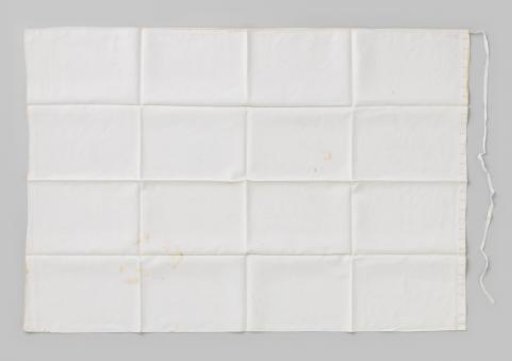 White linen pillowcase, marked with crown WG, 1728 and HW 2