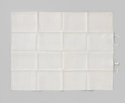 White linen pillowcase, marked WG 48 1752