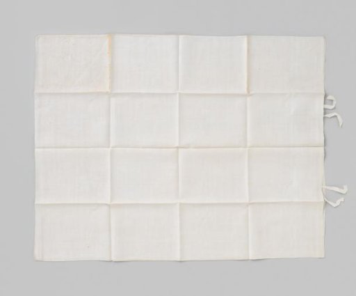 White linen pillowcase, marked WG 48 1752