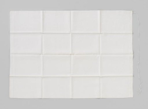 White linen pillowcase, marked WG 12 1734
