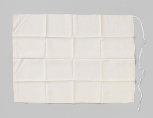 White linen pillowcase, marked with crown WG 24 and 1737