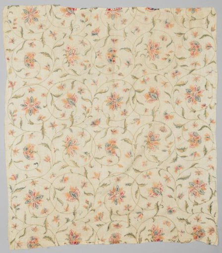 Fragment of an Eastern textile bedspread with embroidery