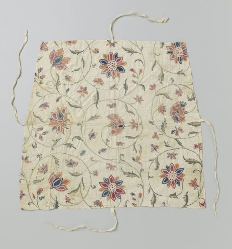 Fragment of a coverlet of Oriental textile with embroidery
