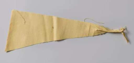 Fragment of a Bed Set of Yellow Watered Wool with Green Passementerie and Hanging Tassels