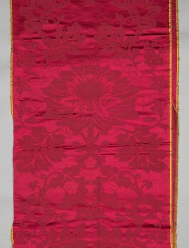 Fragment of Red Silk Damask