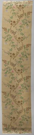 Fabric with decoration of branches, leaves, flowers and fruit