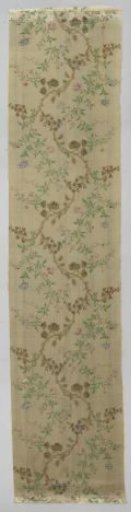 Canvas with decoration of branches, leaves, flowers and fruit