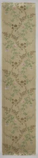 Canvas with decoration of branches, leaves, flowers and fruit