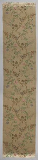 Canvas with decoration of branches, leaves, flowers and fruit