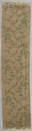 Canvas with decoration of branches, leaves, flowers and fruit