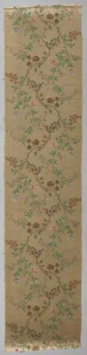 Canvas with decoration of branches, leaves, flowers and fruit