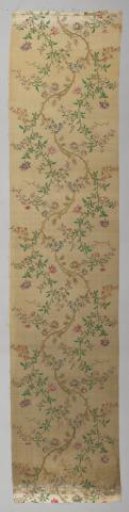Canvas with decoration of branches, leaves, flowers and fruit