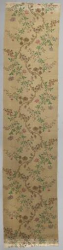 Canvas with decoration of branches, leaves, flowers and fruit