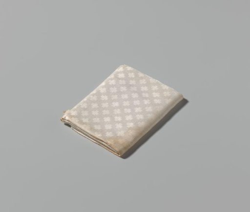 Napkin or towel with "cross" pattern. Marked: HW 38.