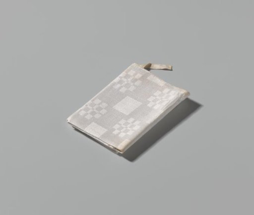Towel of linen damask with loop