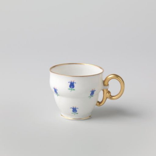 Cup bowl with flowers