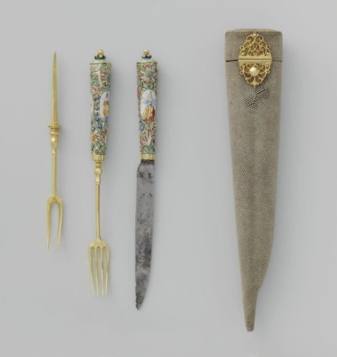 A knife and fork in a case