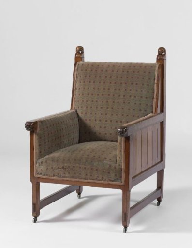 Chair with Carved Bird and Dog Heads
