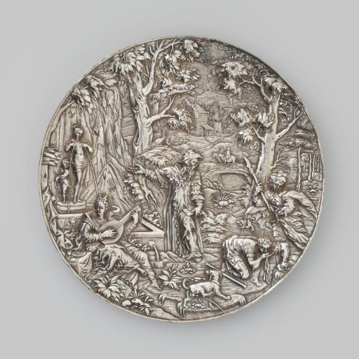 Plaquette or Base of a Bowl with Allegorical Warning Against Venereal Diseases