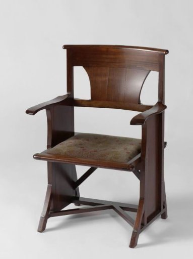 Armchair with high closed sides
