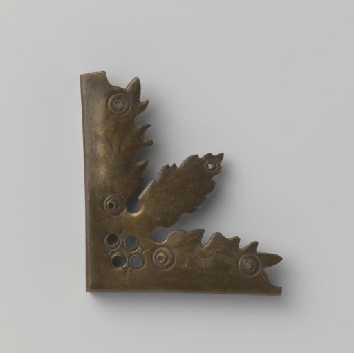Corner piece of a book binding (?)