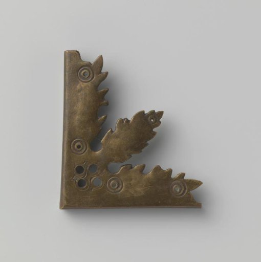 Corner piece of a book binding (?)