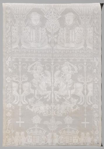 Napkin of white linen damask