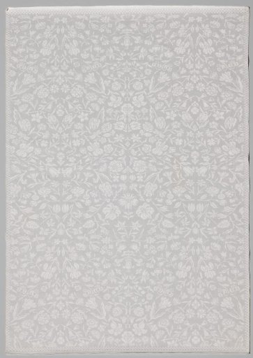 Napkin of white linen damask