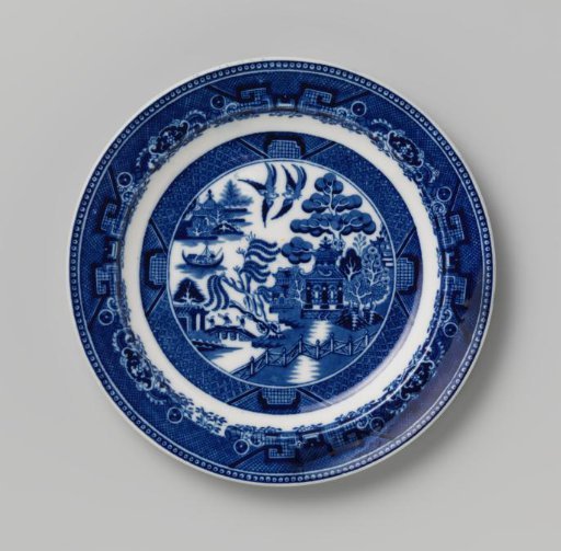 Plate with a Chinese landscape