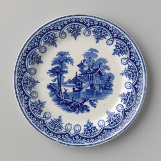 Plate, with a Landscape and a House on the Flat