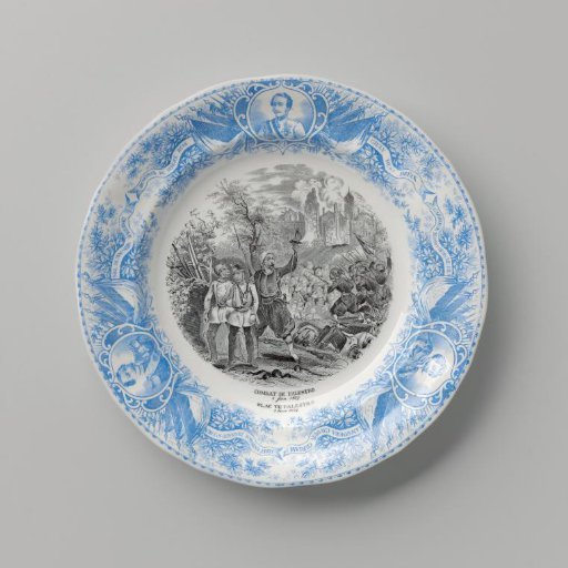 Plaque, with the Battle of Palestro on the flat surface