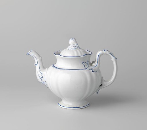 Lid, white, with blue borders