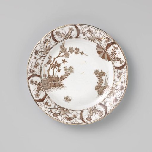 Plate with a Flower Branch on the Flat
