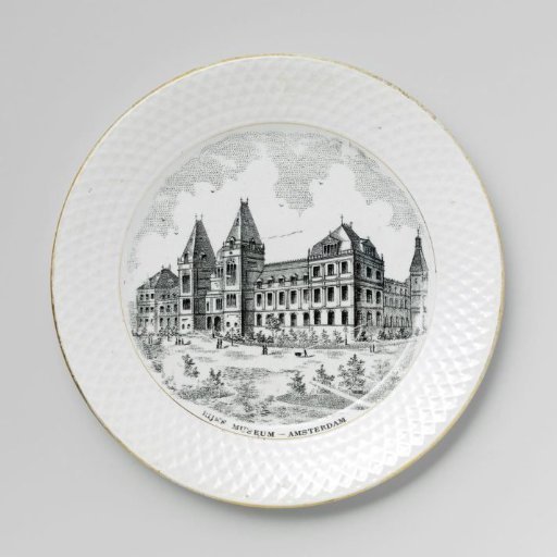 Plaque with the Rijks Museum on the flat