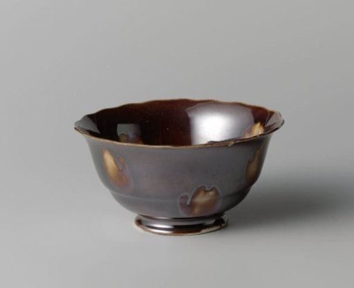 Bowl, brown with light spots