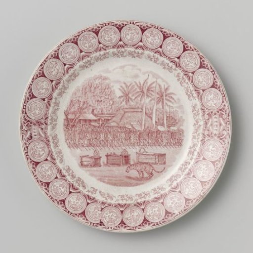 Platter with the capture of a tiger