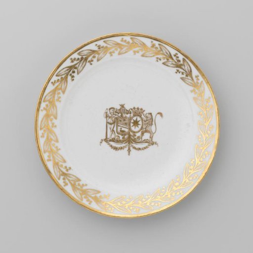 Plate with the Coat of Arms of Hendrik Peter Godfried Quack and Isabella Gertraud von Carnap