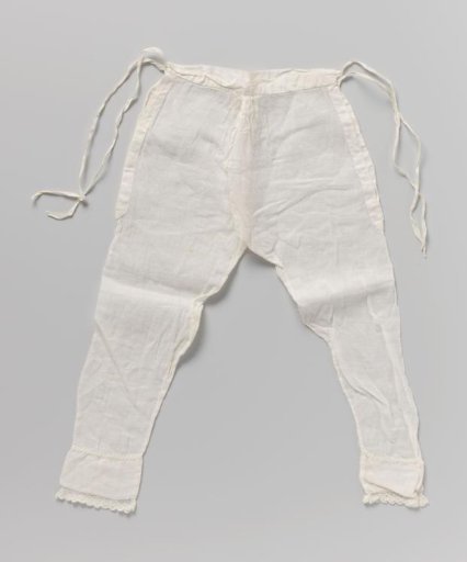 Long trousers of white batiste