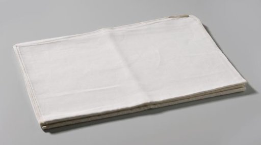 Tablecloth of linen damask with a historical scene