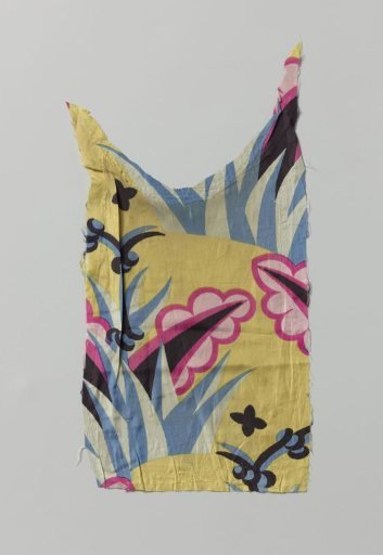 Fragment of printed silk with design 'Boston'
