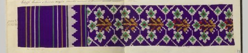 Steel engraving on silk in album