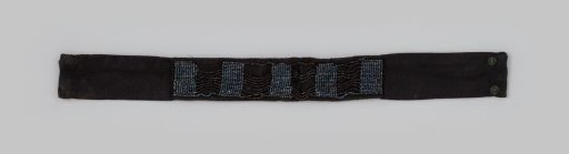 Collar of Black Satin Adorned with Beads
