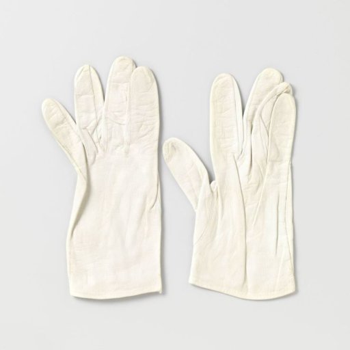 White leather glove