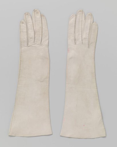 Handschoen van beige wasleer